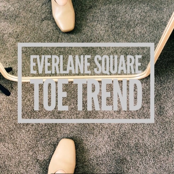 SQUARE TOE * Beautiful blue leather low heel pump - Picture 7 of 7